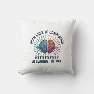From Code to Compassion – AI Leading the Way Throw Pillow