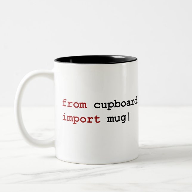 From cupboard import mug - Python (Left)