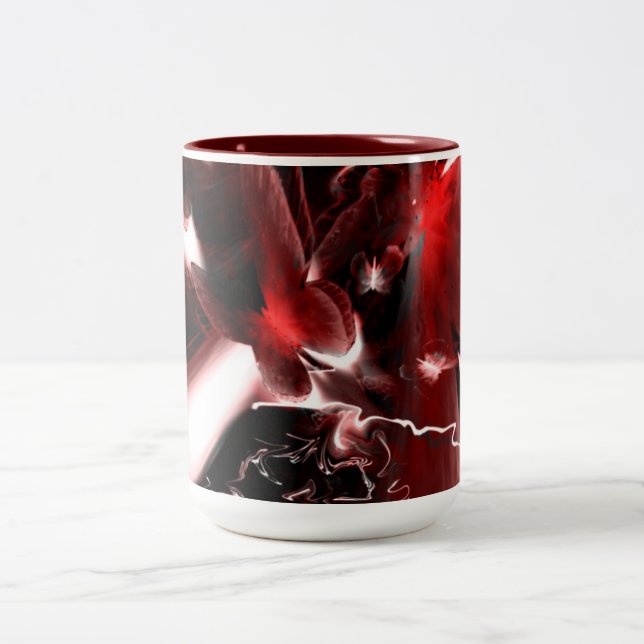 From darkness to light Two-Tone coffee mug (Center)