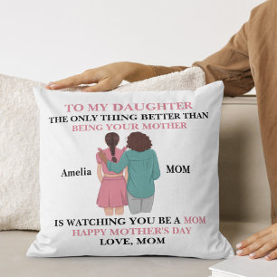 From Daughter to Mom Grandma’s Mother’s Day Love Throw Pillow
