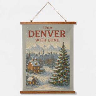 From Denver With Love Holiday  Hanging Tapestry