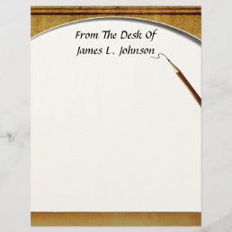 From Desk Of... Vintage Look Letterhead Stationery