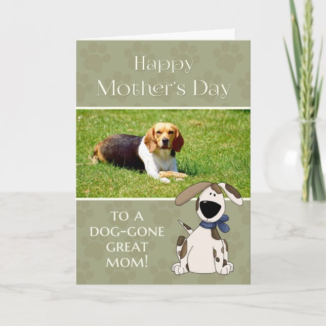 From Dog on Mother's Day custom photo Card (Front)