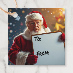 From Donald Trump as Santa Claus for Christmas Favor Tags