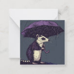 From Drizzle to Dreams: Unleash Creative Opossum Note Card