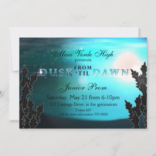 From DUSK till DAWN Wedding Prom Party Invitations
