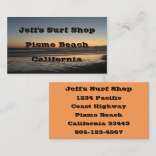 From Dusk Till Twilight At The Beach Photo Image Business Card