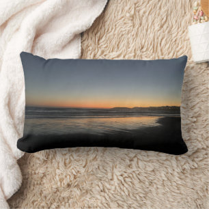 From Dusk Till Twilight At The Beach Photo Image  Lumbar Pillow