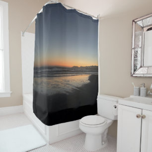 From Dusk Till Twilight At The Beach Photo Image  Shower Curtain
