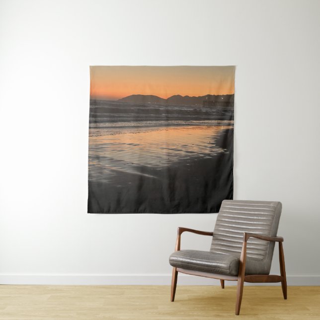 From Dusk Till Twilight At The Beach Photo Print Tapestry (In Situ)