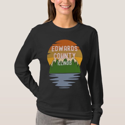From Edwards County Illinois Vintage Sunset T_Shirt