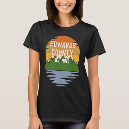 From Edwards County Illinois Vintage Sunset T_Shirt