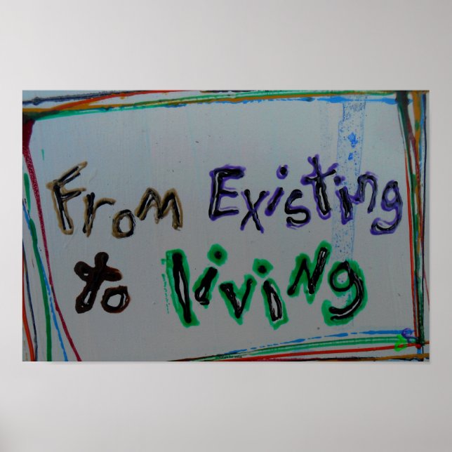 "from existing to living recovery posters (Front)