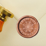 From Family Name Christmas Wax Seal Stamp<br><div class="desc">A cute Christmas wax seal stamper, perfect for all your holiday cards and gift wrapping. This design features "from the" with your family name in curved typography, creating a circular border. In the middle, there is a snowflake for an added festive touch. We have chosen the boldest font for your...</div>