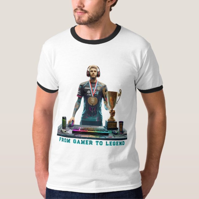 From Gamer To Legend Esports Champion Shirt (Front)