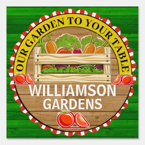 From Garden to Table Sign