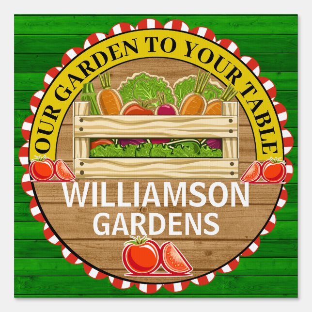 From Garden to Table Sign (Front)