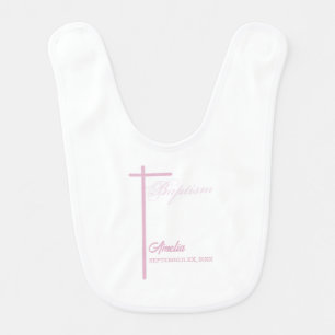 From Godmother on Baptism of Girl Personalized Baby Bib