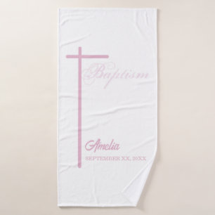 From Godmother on Baptism of Girl Personalized Bath Towel