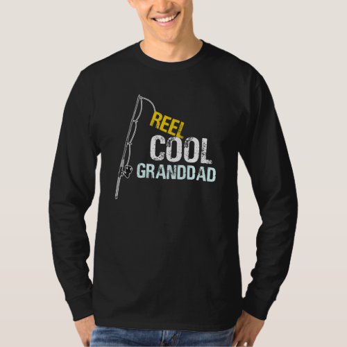 From Granddaughter Grandson Reel Cool Granddad T_Shirt