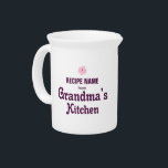 From Grandma’s Kitchen Drink Pitcher<br><div class="desc">Families make food with love, use these to label the food gifts you give to others. The make a great gifts for your grandma, mom, aunt or anyone who loves to cook! Great for labeling homemade jams, baked goods, potlucks and other food gifts. Customize it for yourself or your favorite...</div>