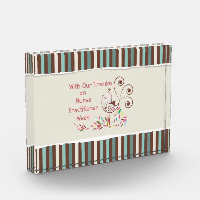 From Group, Happy Nurse Practitioner Week Acrylic Award (Left)