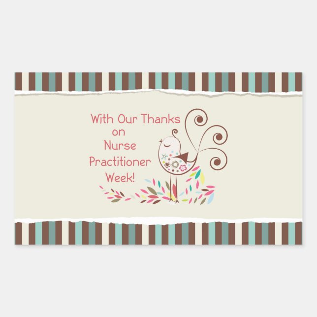 From Group, Happy Nurse Practitioner Week Rectangular Sticker (Front)