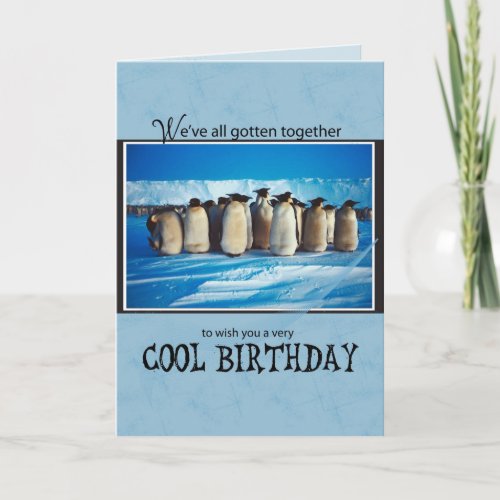 From Group Penguin Birthday All of Us Card