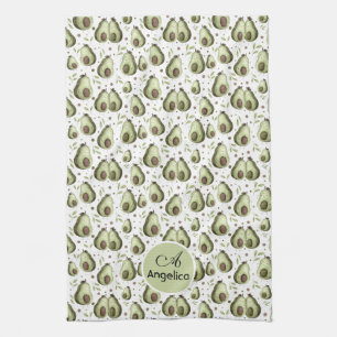 From grumpy to giggly - Cute Avocados Kitchen Towel