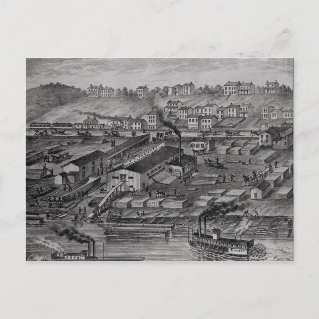 From 'Illustrated Atlas of the Upper Ohio Postcard (Front)