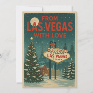 From Las Vegas With Love Christmas Flat Holiday Card