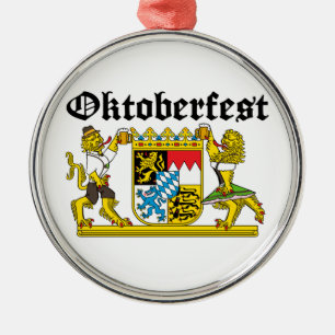From Leon Oktoberfest with suits Metal Ornament