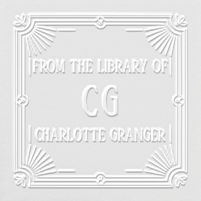 "From Library Of" Art Deco Embosser (Design)