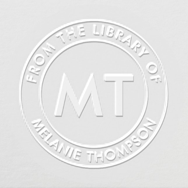 From Library Of Monogram Initials Name Embosser (Design)