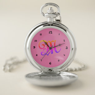 From M letter Pocket Watch