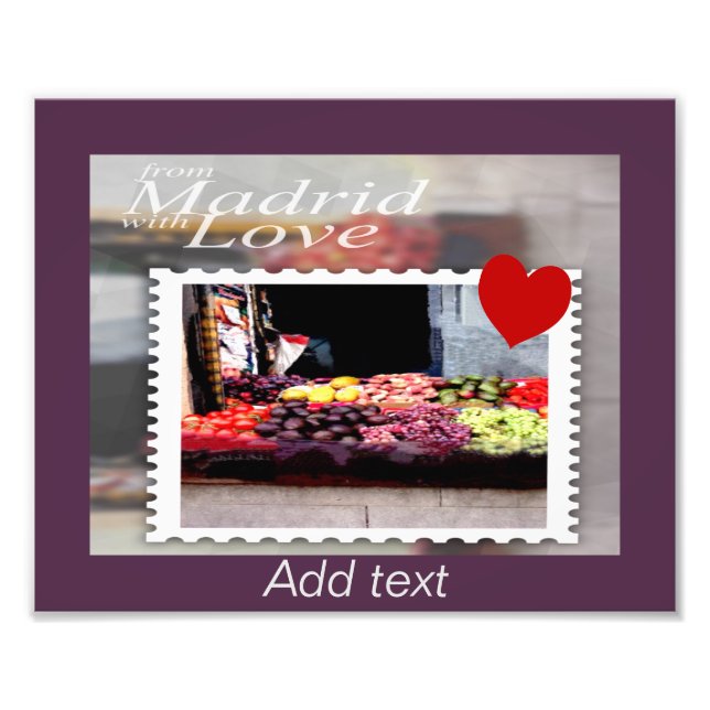 From Madrid with Love Photo Print (Front)