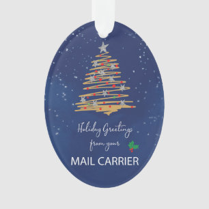 FROM Mail Carrier Christmas Tree Customizable Name Ornament
