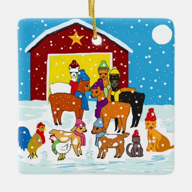 From Marvin to Mittens Christmas Holiday Ornament (Front)