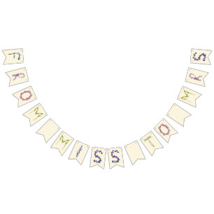 From miss to mrs - boho floral bunting flags