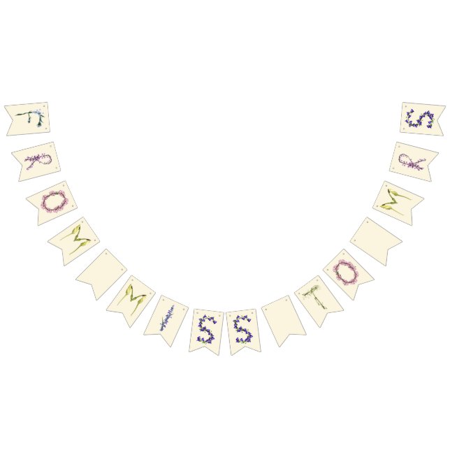 From miss to mrs - boho floral bunting flags (All)