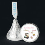 From Miss to Mrs Bridal Shower Journey Pink Hershey®'s Kisses®<br><div class="desc">Modern Pink and Gold Traveling from Miss to Mrs themed watercolor Journey Adventure Bridal Shower Pink Hershey®'s Kisses® with Girl sitting on the luggage with the World Map, Airplane and calligraphy handwritten words Miss and Mrs in Gold Foil effect. Other matching items for your party available in my PatternDigitPics stope's...</div>