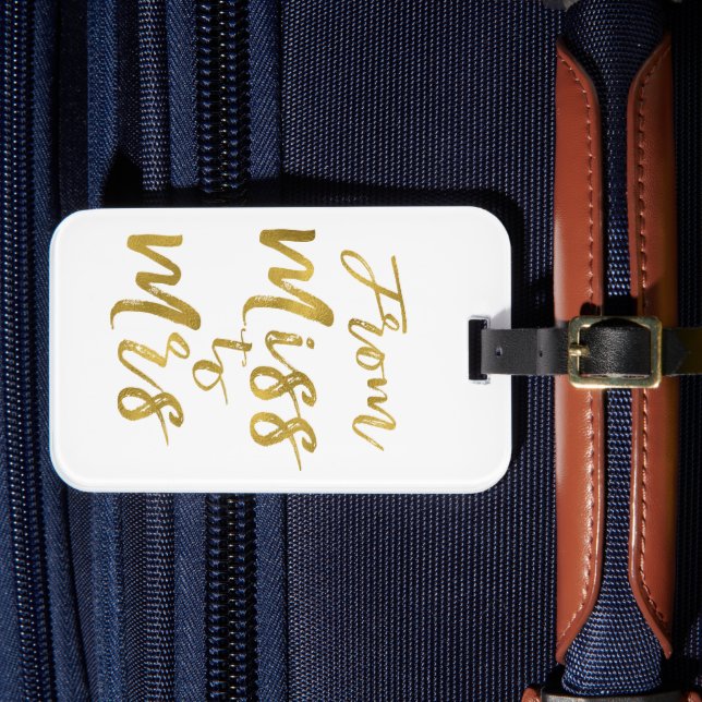 Luggage Tag, Miss to Mrs.