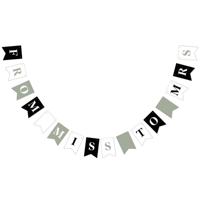 From Miss To Mrs. Bunting Flags (All)