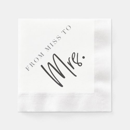 From Miss to MRS Cocktail Napkin