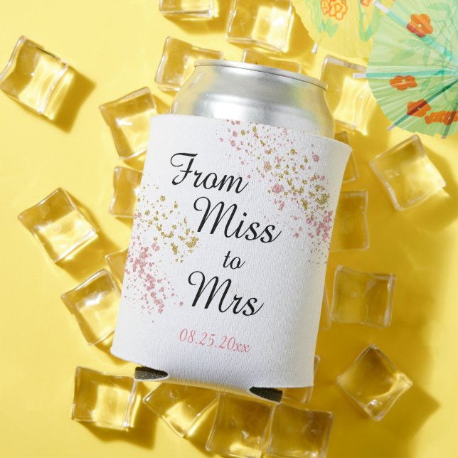 From Miss to Mrs Pink and Gold  Can Cooler (In Situ Summer)