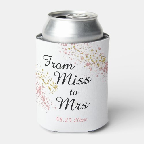 From Miss to Mrs Pink and Gold  Can Cooler