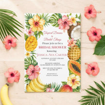From Miss to Mrs Tropical Fruits Bridal Shower