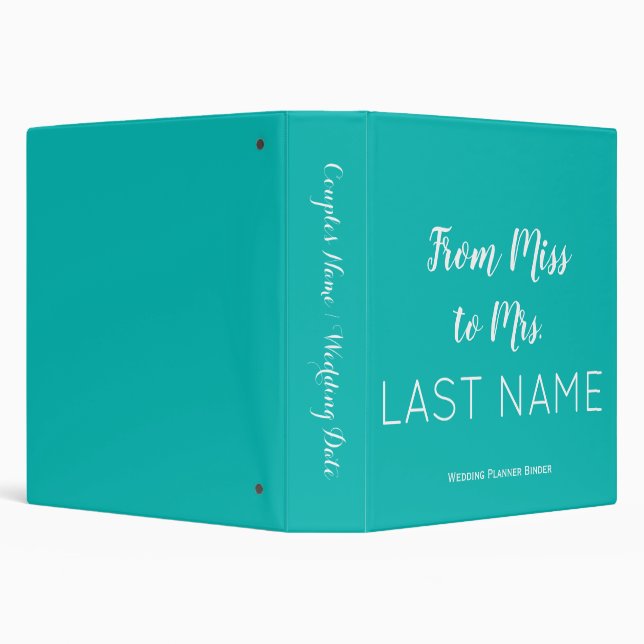 From Miss to Mrs. Wedding Planning Binder (Background)