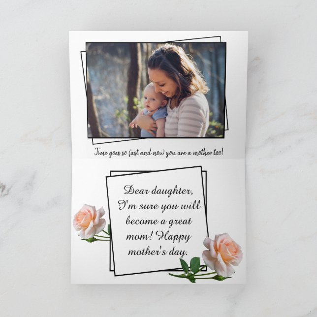 From Mom to Daughter Happy Mother's Day  Card (Inside)