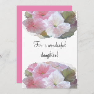 From mother to daughter floral Flat Holiday Card